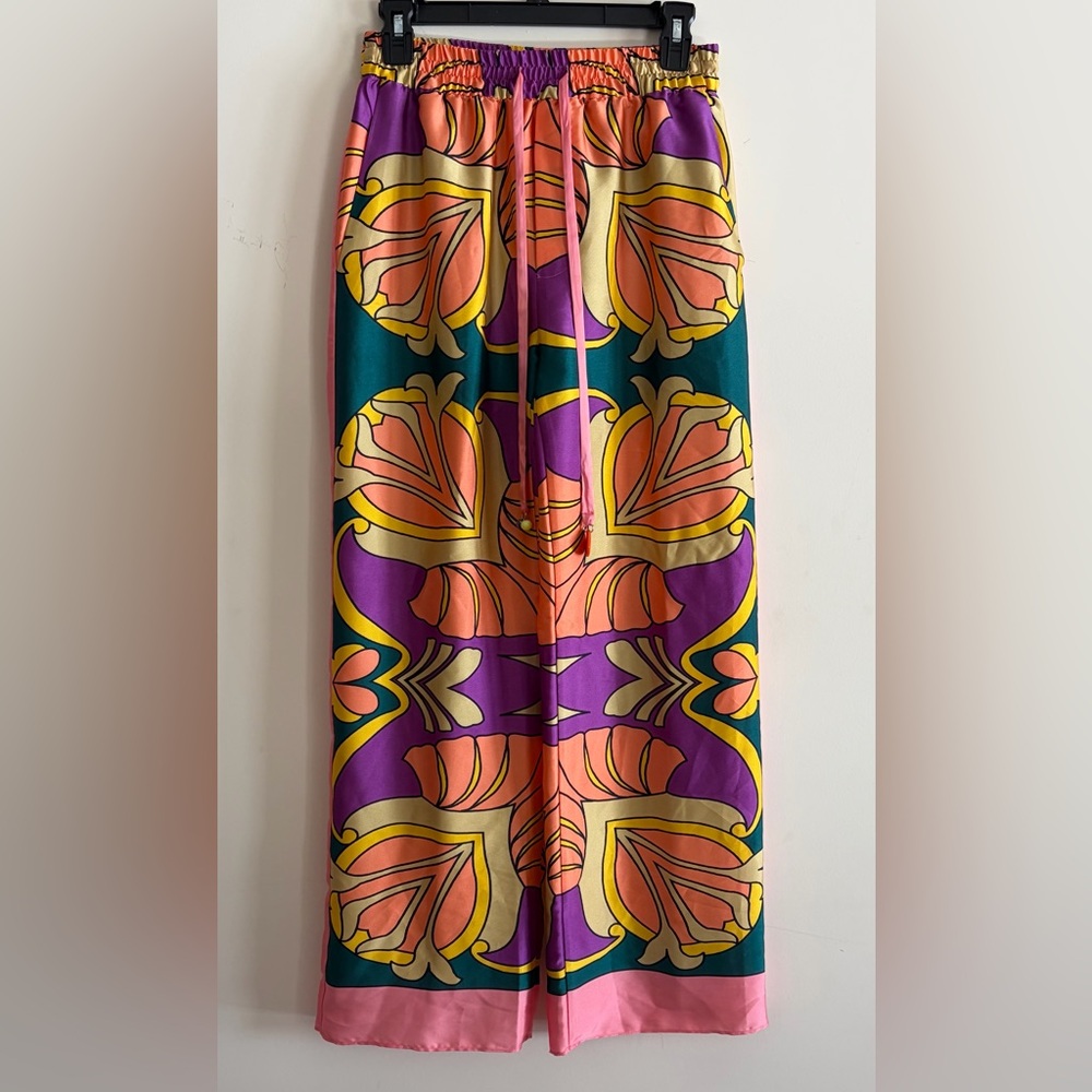 Zara Multicolor Satin pants